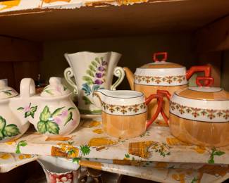 Luster ware tea set
