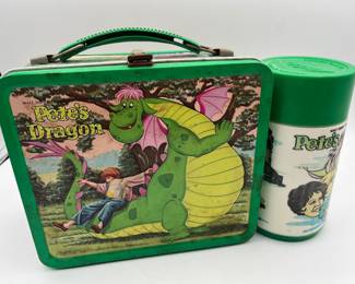 Vintage Pete’s Dragon Metal Lunchbox & matching thermos