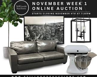 Furniture, antiques, art glass, Murano glass, large appliances, small appliances, coins, gold, sterling silver, quilting supplies, toys,  and more!