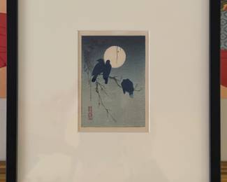 Ogata Korin 'Crows' Japanese Woodblock Print