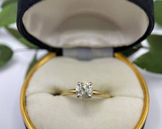 14K Yellow Gold 0.7 CT Diamond Solitaire Ring