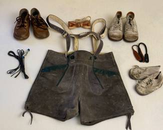Children's Suede Lederhosen, Shoes & Accessories