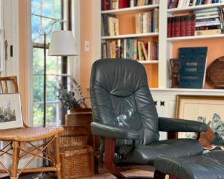 Ekornes Stressless Leather Recliner & Ottoman