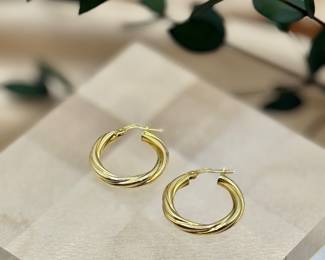 14K Gold Hoop Earrings