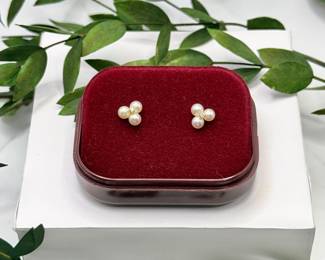 Pearl and 14k Stud Earrings