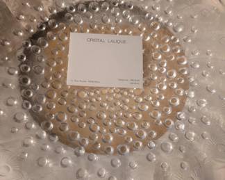 Lalique Roscoff crystal platter in original packaging 1930s