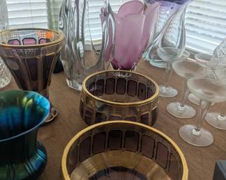 Vintage glassware/ vases