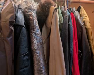 Vintage leather and fur coats