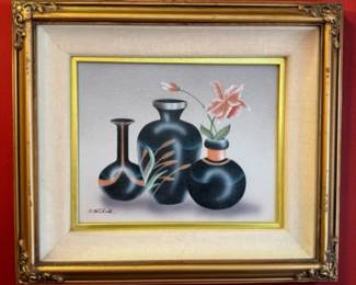 Original Signed J. Kendall Airbrush Painting