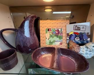 Purple Variegated Drip Glaze Pottery, Local Trivet More