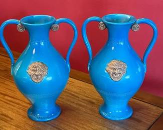 Italian Glazed Pottery Vases