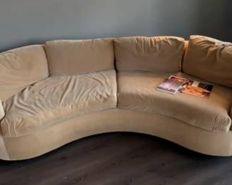 Vintage Fredrick Nelson Charlton Curved Contemporary Sofa