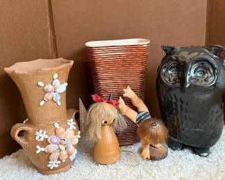 Shawnee Pottery, Tera Cotta Shell Vase, Kappa Gonk Dolls More