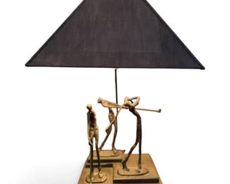 Frederick Cooper Bronze Golf Figural Table Lamp