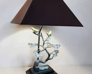 Frederick Cooper Birds on Tree Sculptural Table Lamp