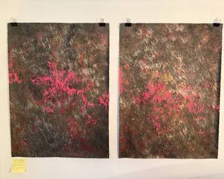 Original Diptych, Acrylic Mixed Media On Paper