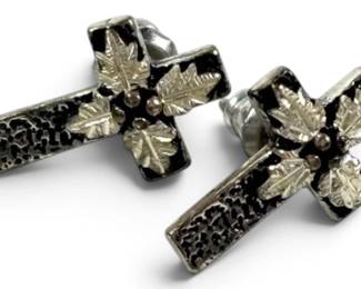 Sterling Silver Cross Earrings