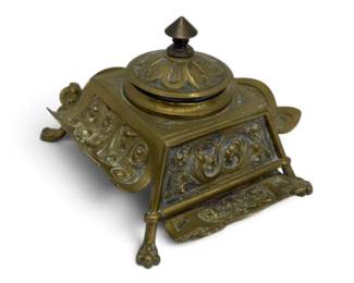 Antique Brass INkwell