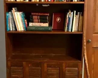 Vintage Book Shelf, Books, Walking Stick