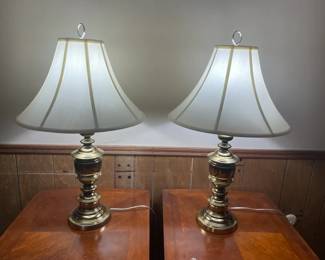 Two Matching Brass Lamps