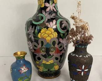 Vintage Chinese Enamel Vases