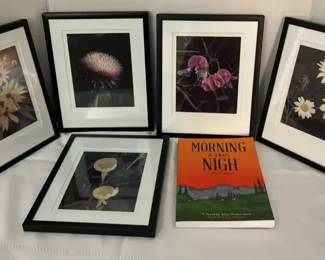 Framed Original Floral Photography with Authored Book