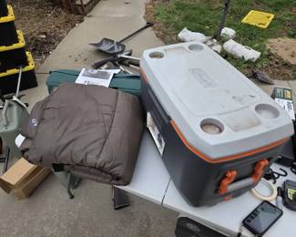Coleman Large Cooler, Sleeping Bag Camping Gear Collection