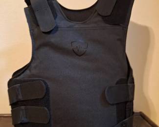 Black Protective Body Armor Vest with Adjustable Straps