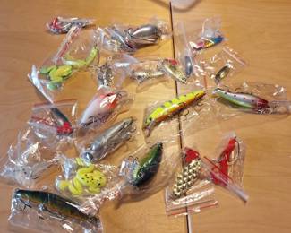 Assorted Fishing Lures Crankbaits, Topwater Lures, Frogs Spoons