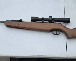Scoped AirSoft with WoodStyle Stock, Hard Case Arrows