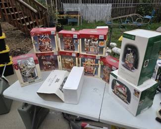 Lemax Christmas Village Collection Porcelain Lighted Buildings with Original Boxes
