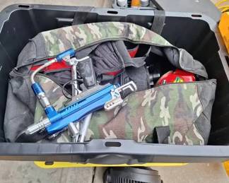 Paintball Gun Collection with Accessories, Gear Bags Storage Tote