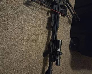 Compound Crossbow with Scope, Quiver Arrows Black Hunting Crossbow