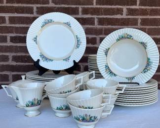 Lenox Rutledge Bone China Set Enameled Flowers, 24K, Fluted Lillian Vernon Storage Bags