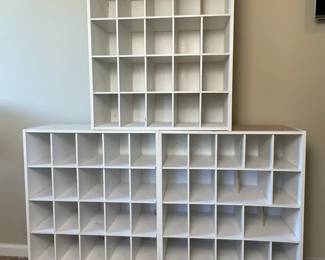 Lot of 3 ShoeCompartment Organizers 31.5in x 24in x 12in