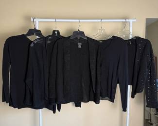 Black Cardigan Sweater Lot