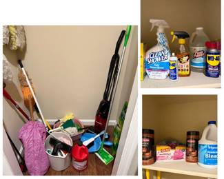 Mega Cleaning Supply Bundle Eureka Corded Vacuum, Swiffer Mop, Brand Name Cleaners