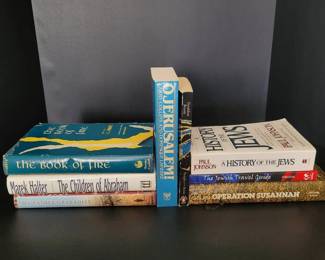 Judaica Literature Lot 1 Jewish History, Israeli History, Yiddish Fiction
