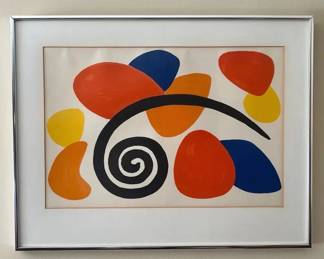 Alexander Calder 1968 Original Lithograph Derrire le Miroir No. 173 Framed