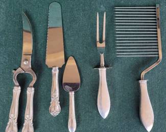 Vintage Sterling HandleStainless Blade Serving Utensils