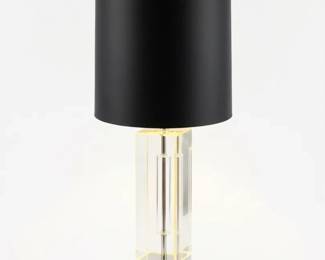Vintage Mutual Sunset Lamp Co. Oxidized Yellowed Acrylic Chrome Table Lamp 40 Tall