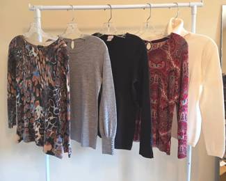 Merino Wool Sweaters Talbots, Chicos, Pendleton 5 Pcs