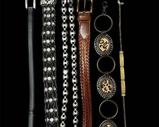 Womens Belt Lot 6 Pcs Chicos, Leather, Woven More