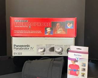 Pain Relief Lot Panasonic Panabrator Massager IV, Posture Bands, Heating Pack
