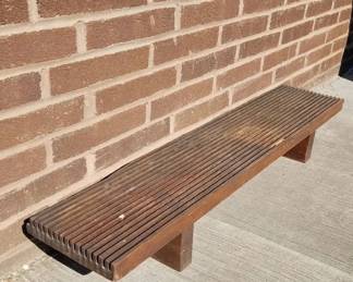 Slatted Wood Plant Stand