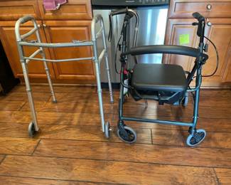 Nova Getgo Rolling Walker, Lifestyle Folding Walker W Wheels, Cane