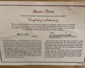 “Boats Away” Certificate of Authenticity 