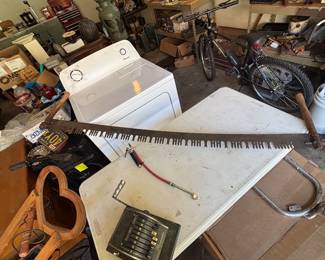 Antique log saw