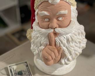 Very unique plaster mold Santa 