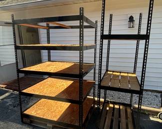 At least 10 industrial steel adjustable storage units 